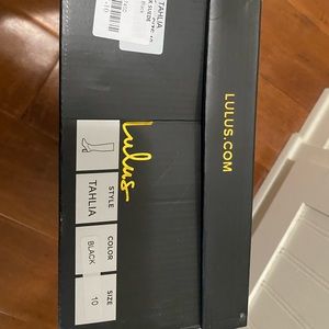 Black Chunky Heel Thigh High Boots